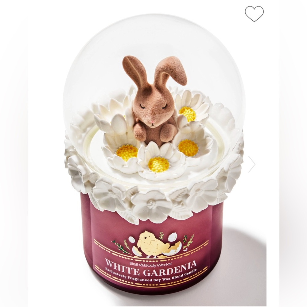 Bath And Body Works Easter  Candle with Dome Lid New Scent White Gardenia